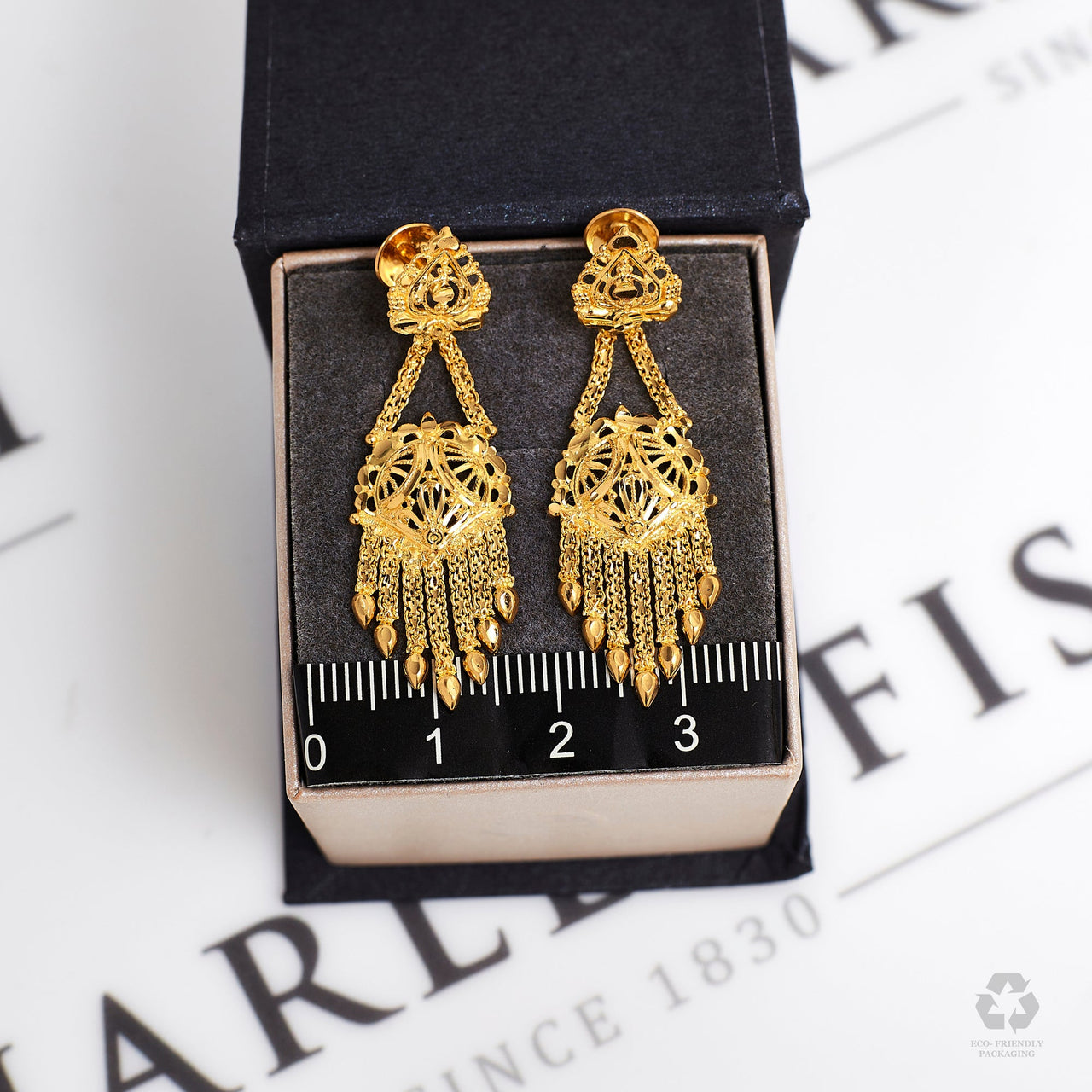 Pre-Owned 22ct Yellow Gold Ornate Tassel Drop Earrings