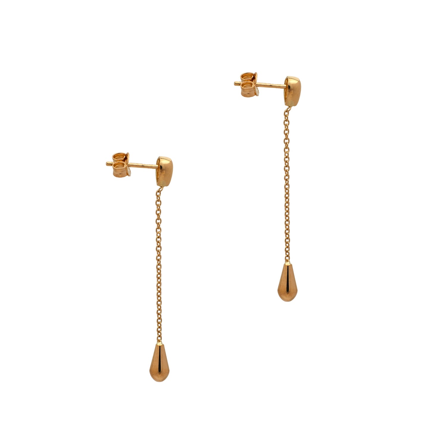 Pre-Owned 18ct Yellow Gold Chain Drop Earrings