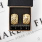 Pre-Owned 14ct Yellow Gold Rectangular Clip On Earrings