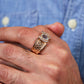 Pre-Owned 14ct Gold Gents White Sapphire & Diamond Ring