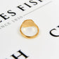 Pre-Owned 9ct Yellow Gold Square Engraved Signet Ring