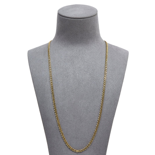Pre-Owned 14ct Yellow Gold 23 Inch Double Curb Necklace