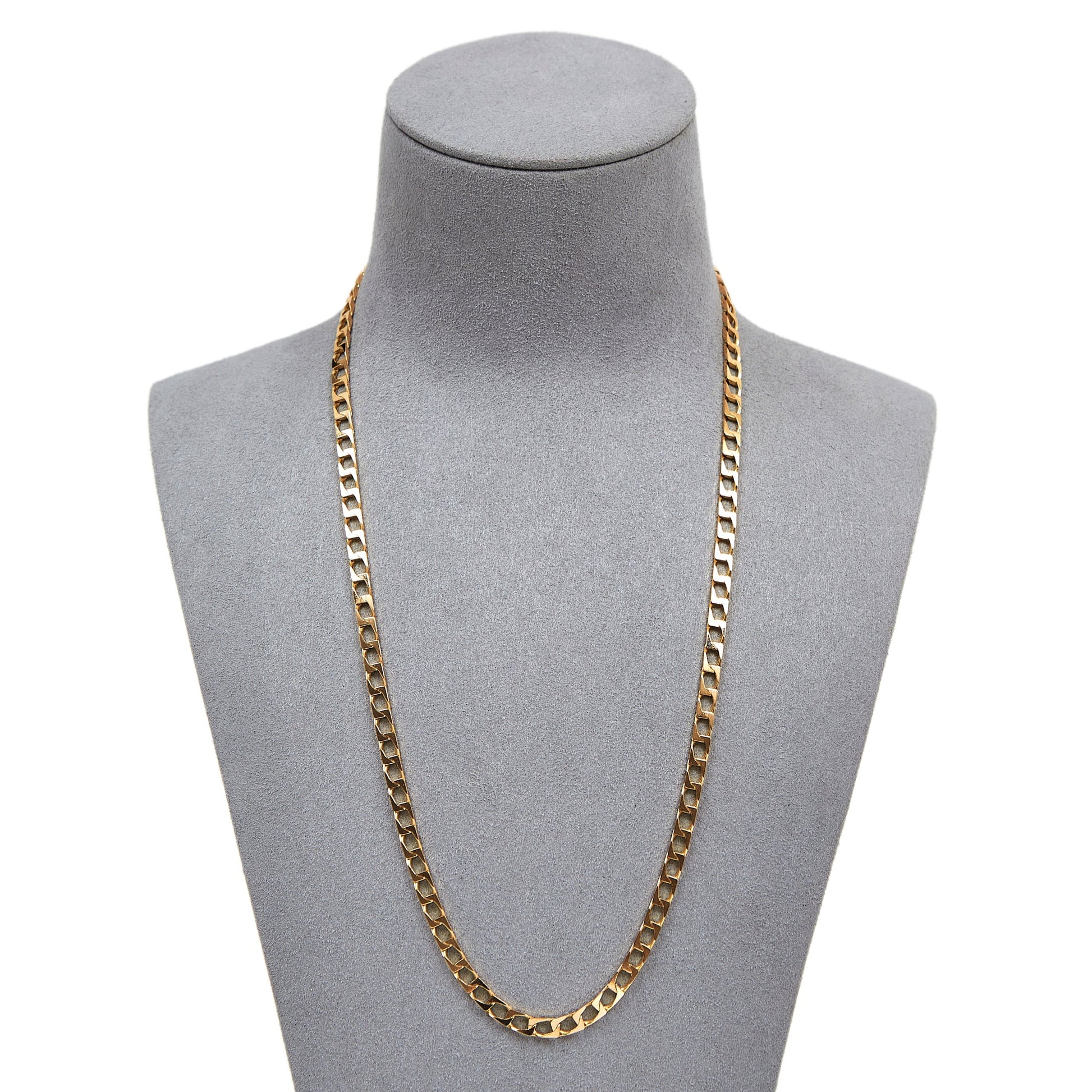 Pre-Owned 20 Inch 9ct Yellow Gold Curb Chain Necklace