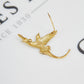 Pre-Owned 18ct Yellow Gold Bird In Flight Brooch