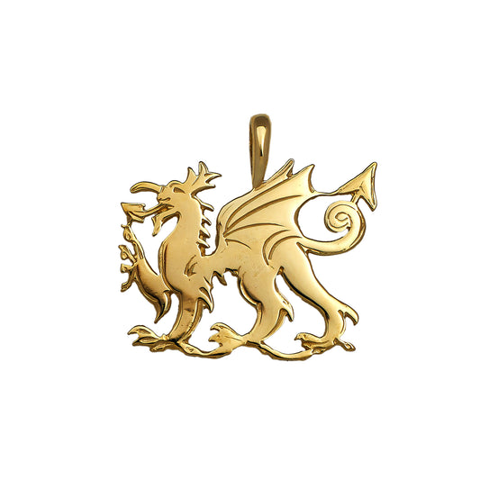 Pre-Owned 9ct Yellow Gold Welsh Dragon Pendant Charm