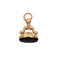 Pre-Owned 9ct Yellow Gold Onyx Seal Fob Charm