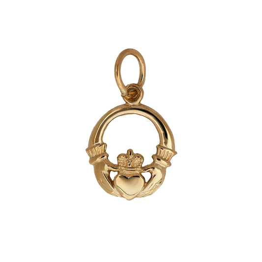 Pre-Owned 9ct Gold Traditional Claddagh Pendant Charm