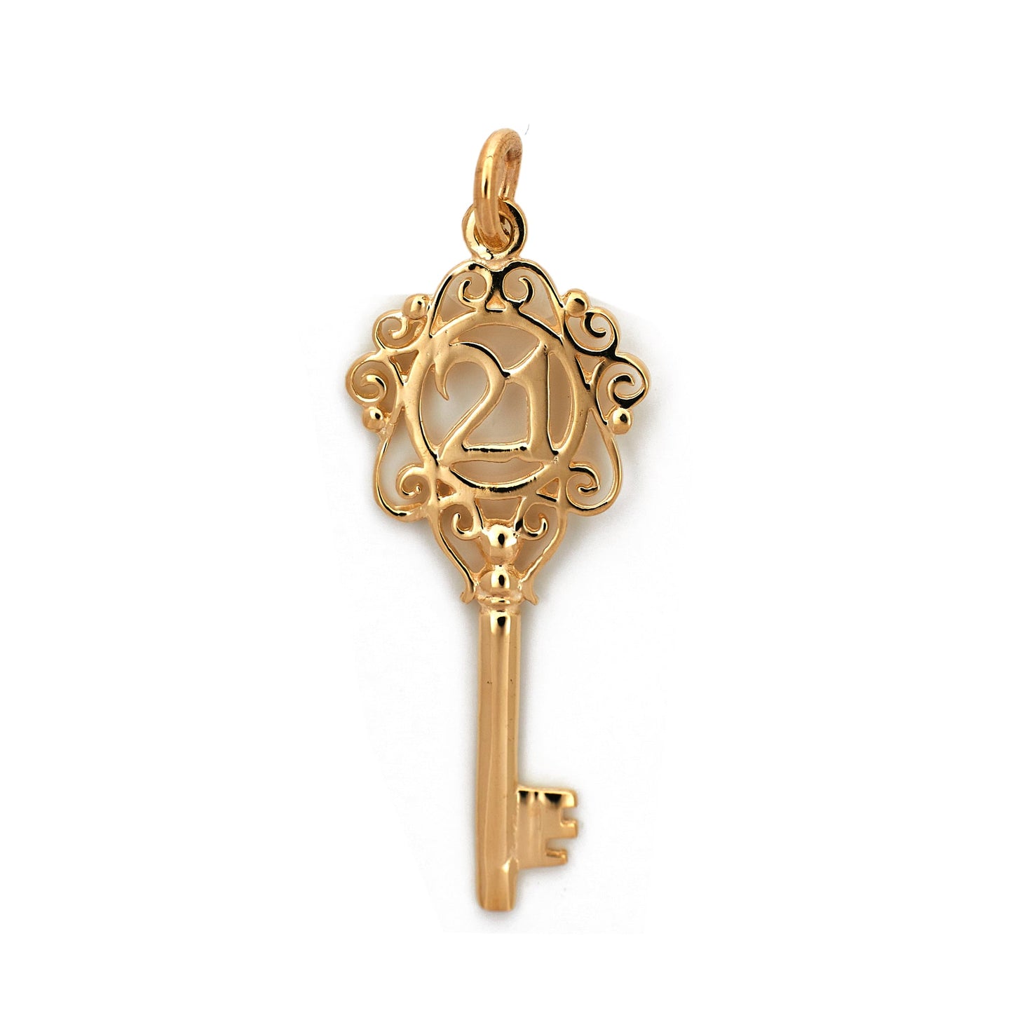 Pre-Owned 9ct Yellow Gold 21 Key Pendant Charm 