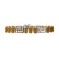 Pre-Owned 18ct Two Tone Gold Greek Key Link Bracelet