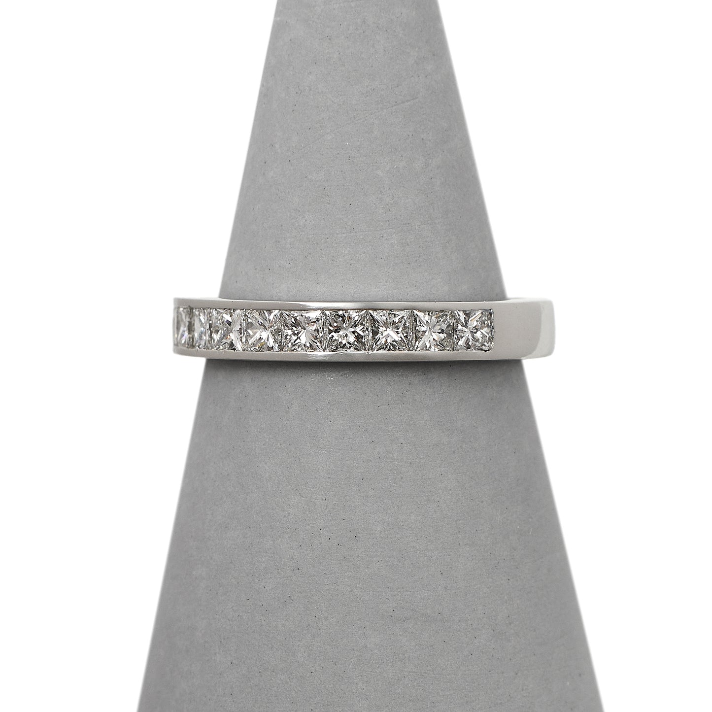 Pre-Owned Platinum Princess Diamond Half-Eternity Ring