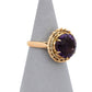 Pre-Owned 9ct Gold Round Amethyst Rope Dress Ring