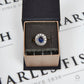 Pre-Owned 18ct Gold Cabochon Sapphire & Diamond Cluster Ring