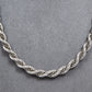 Pre-Owned 14ct White Gold Rope & Bead Twist Necklace