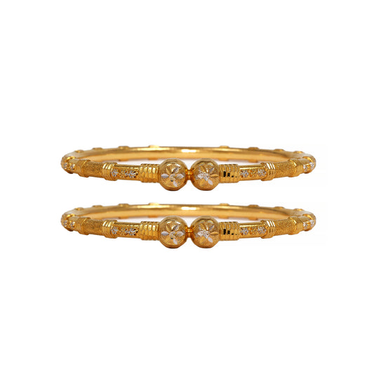Pre-Owned 22ct Yellow Gold Set Of Two Traditional Bangles