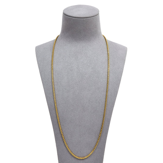 Pre-Owned 22ct Gold 26 Inch Round Foxtail Chain Necklace