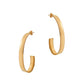 Pre-Owned 9ct Yellow Gold Three Quarter Oval Earrings