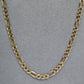 Pre-Owned 9ct Gold Two-Tone Diamond Cut 3+1 Figaro Necklace