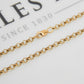 Pre-Owned 9ct Yellow Gold Belcher Link Chain Necklace