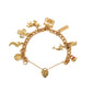 Pre-Owned 9ct Yellow Gold 9 Lucky Charm Bracelet