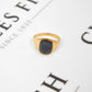 Pre-Owned 9ct Gold Hematite Intaglio Rectangle Signet Ring