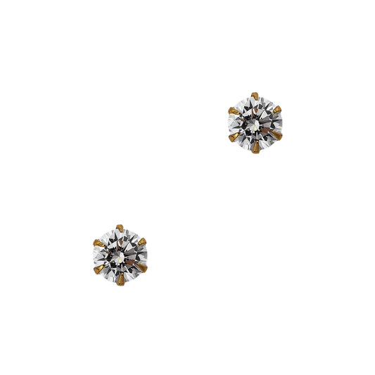 Pre-Owned 22ct Gold Cubic Zirconia Stud Earrings