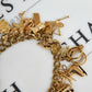 Pre-Owned 9ct Yellow Gold Double Curb Chain Charm Bracelet