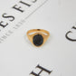 Pre-Owned 9ct Gold Hematite Intaglio Oval Signet Ring