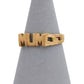 Pre-Owned 9ct Yellow Gold Mum Curb Chain Link Ring