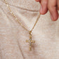 Pre-Owned 18ct Yellow Gold Bead Blasted Crucifix