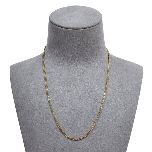 Pre-Owned 18ct Yellow Gold Square Foxtail Necklace