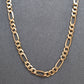 Pre-Owned 9ct Gold 5mm 3+1 Figaro Necklace 20 inch