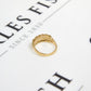 Pre-Owned 9ct Yellow Gold 2 Row Shot Ring   Size N