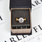 Pre-Owned 14ct Gold Cubic Zirconia Column Shoulder Ring.