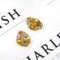 Pre-Owned 14ct Gold Two-Tone Rhombus Pendant & Earrings Set