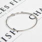 Pre-Owned 9ct White Gold Cubic Zirconia Hinged Bangle