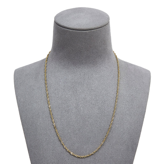 Pre-Owned 14ct Yellow Gold Twisted Curb Chain Necklace