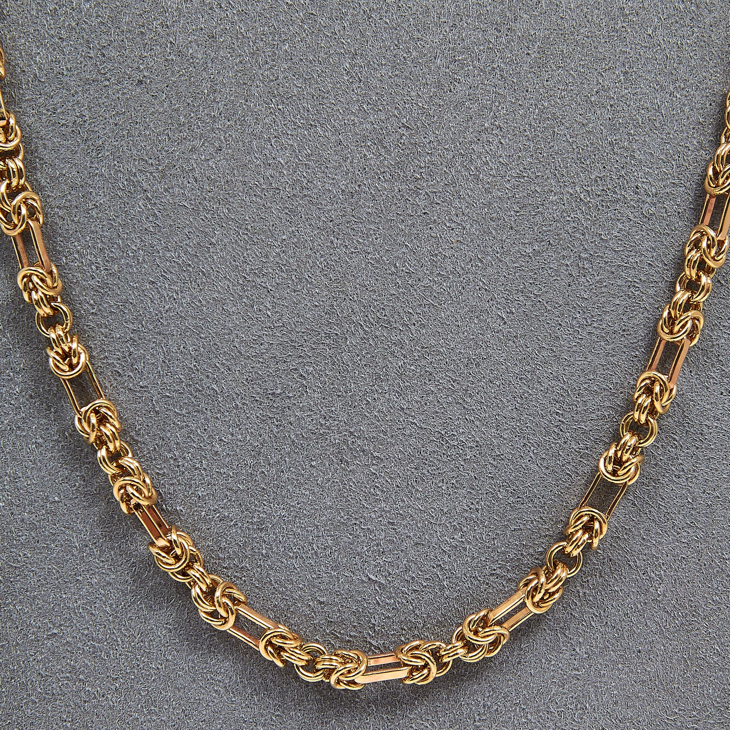 Pre-Owned 9ct Gold 23 Inch Byzantine Oval Link Necklace