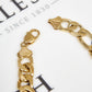 Pre-Owned 9ct Yellow Gold 3+1 Figaro Chain Bracelet