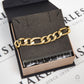 Pre-Owned 9ct Yellow Gold 3+1 Figaro Chain Bracelet