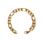 Pre-Owned 9ct Yellow Gold 3+1 Figaro Chain Bracelet
