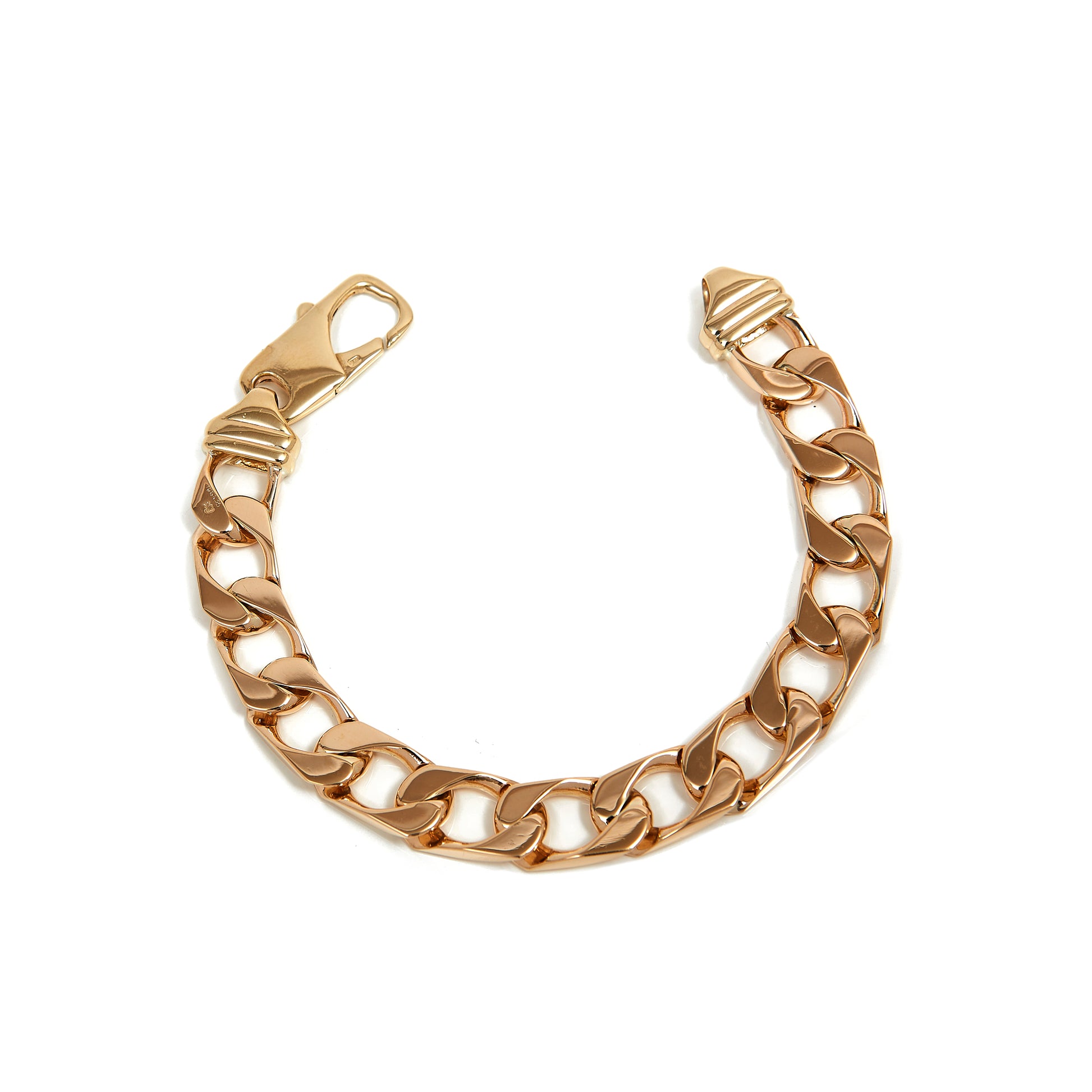 Pre-Owned 9ct Yellow Gold Gent Curb Chain Bracelet