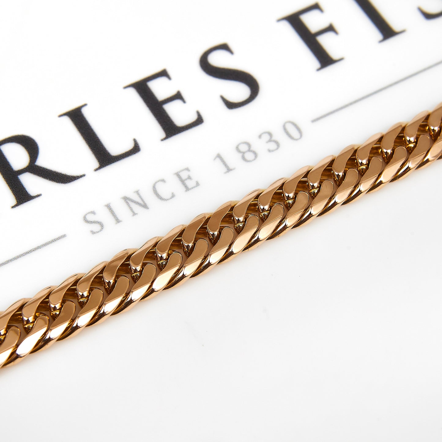 Pre-Owned 9ct Yellow Gold Double Curb Chain Bracelet