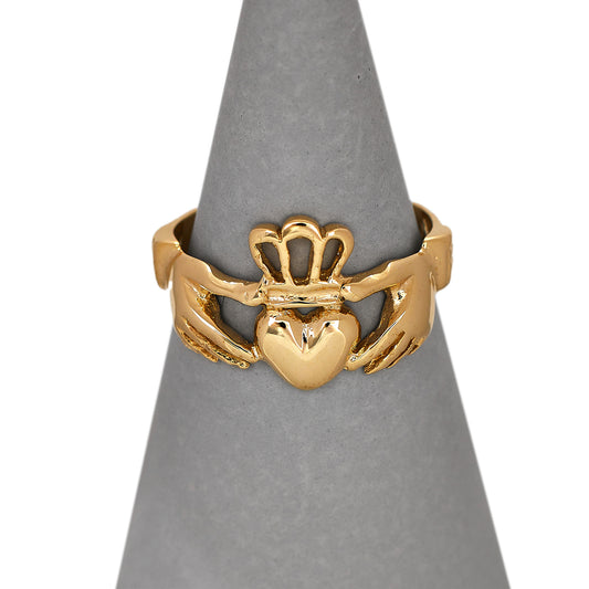 Pre-Owned 9ct Yellow Gold Traditional Irish Claddagh Ring