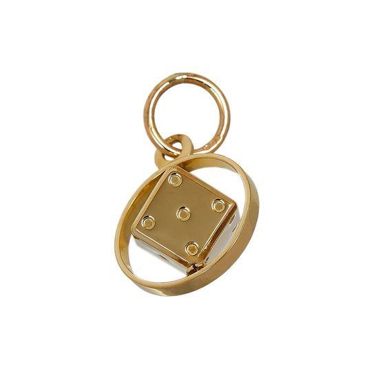 Pre-Owned 9ct Yellow Gold Dice Spinner Charm Pendant