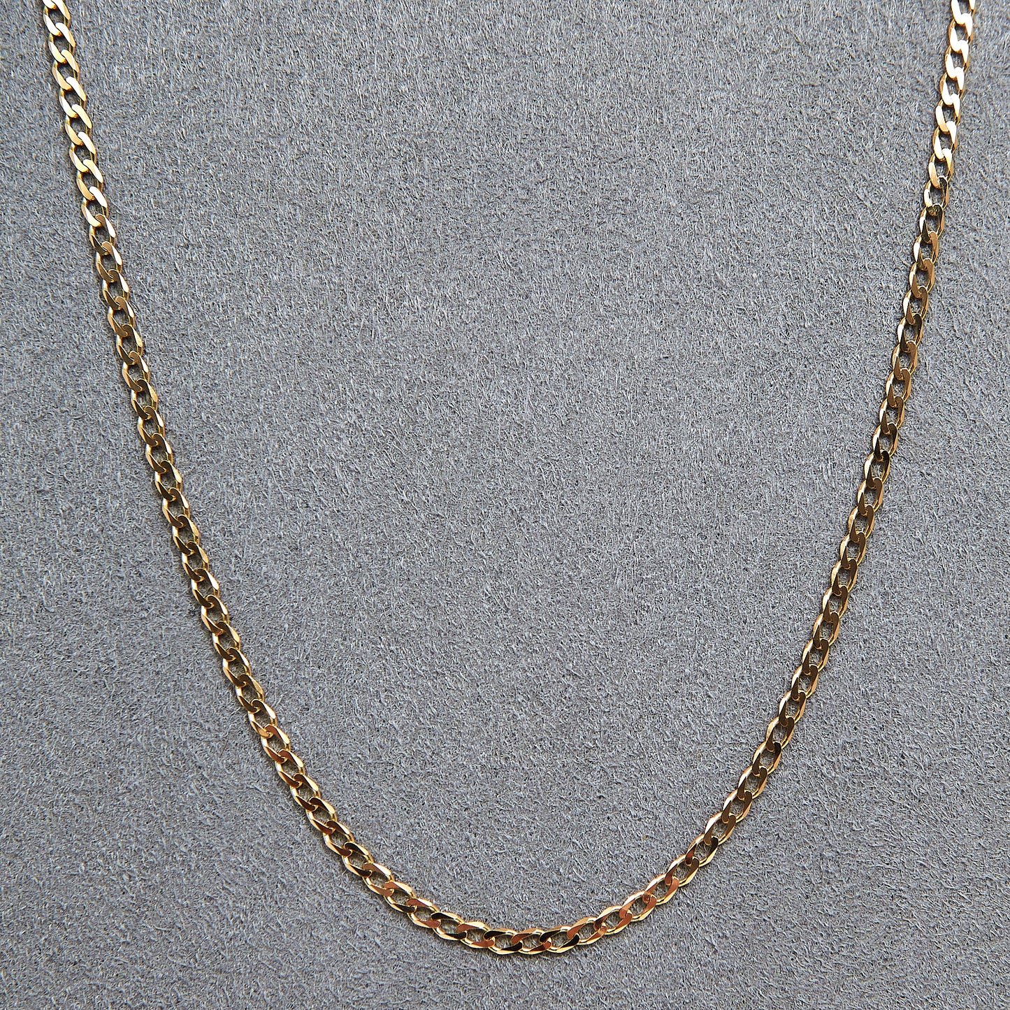 Pre-Owned 9ct Gold Fine 2mm Curb Chain Necklace 20 Inch