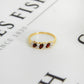 Pre-Owned 9ct Gold Garnet & CZ Dress Ring