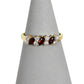 Pre-Owned 9ct Gold Garnet & CZ Dress Ring 