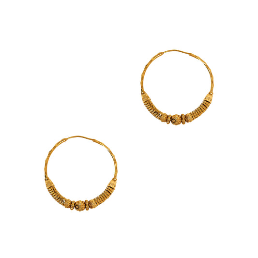 Pre-Owned 22ct Yellow Gold Beaded Sleeper Earrings
