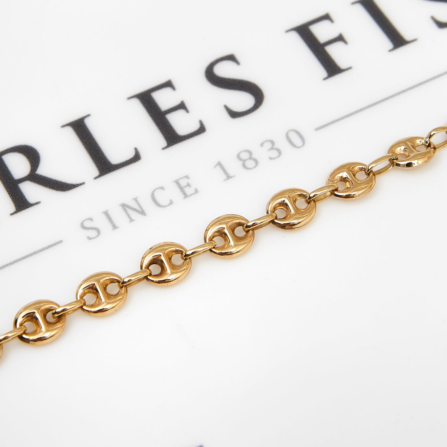 Pre-Owned 9ct Yellow Gold Anchor Link Chain Bracelet