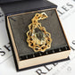 Pre-Owned 9ct Gold Geometric Edge Pear Cut Quartz Pendant